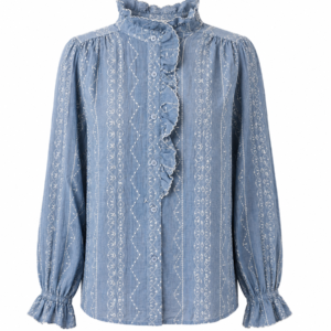 Skjorte broderi anglaise