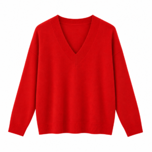 V-neck striktrøje