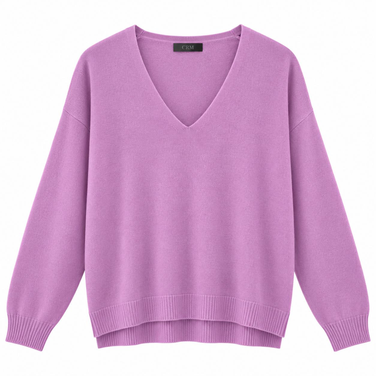 V-neck striktrøje m. slids - Image 8