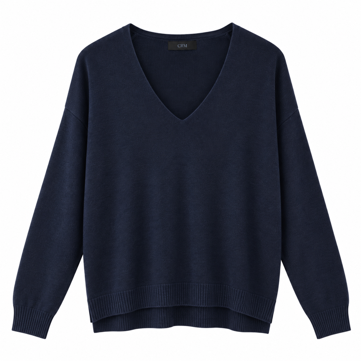 V-neck striktrøje m. slids - Image 2