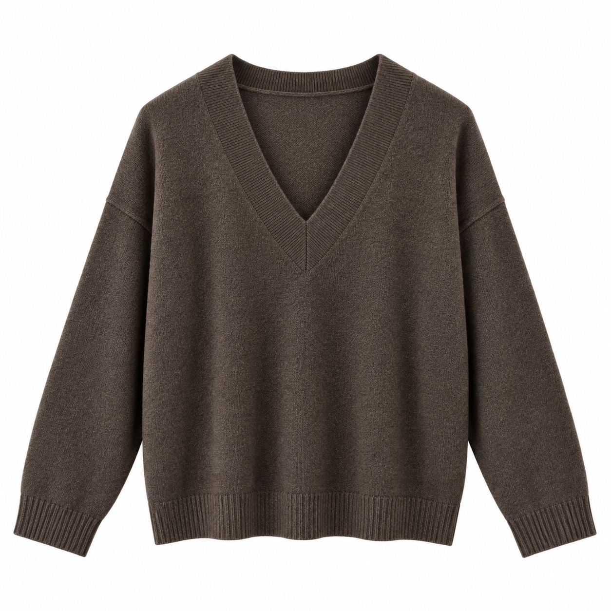 V-neck striktrøje m. slids - Image 6