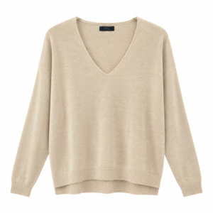 V-neck striktrøje m. slids
